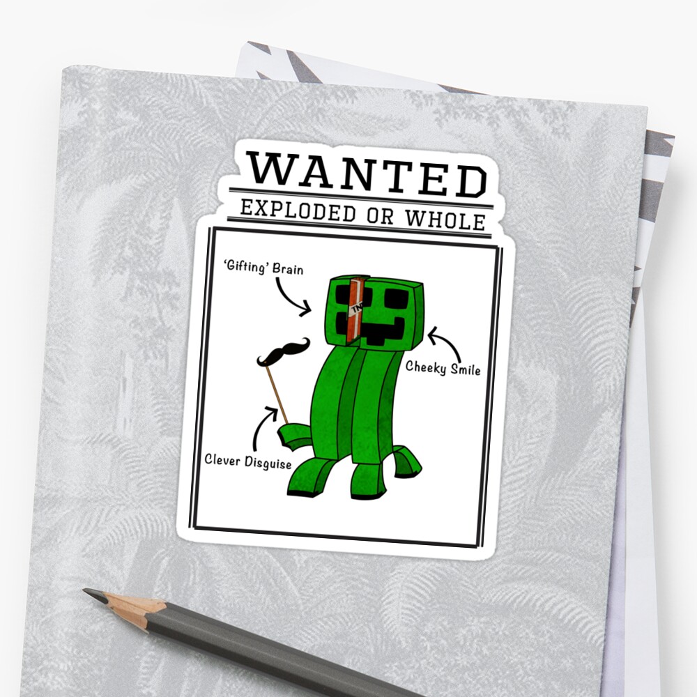 minecraft wanted poster