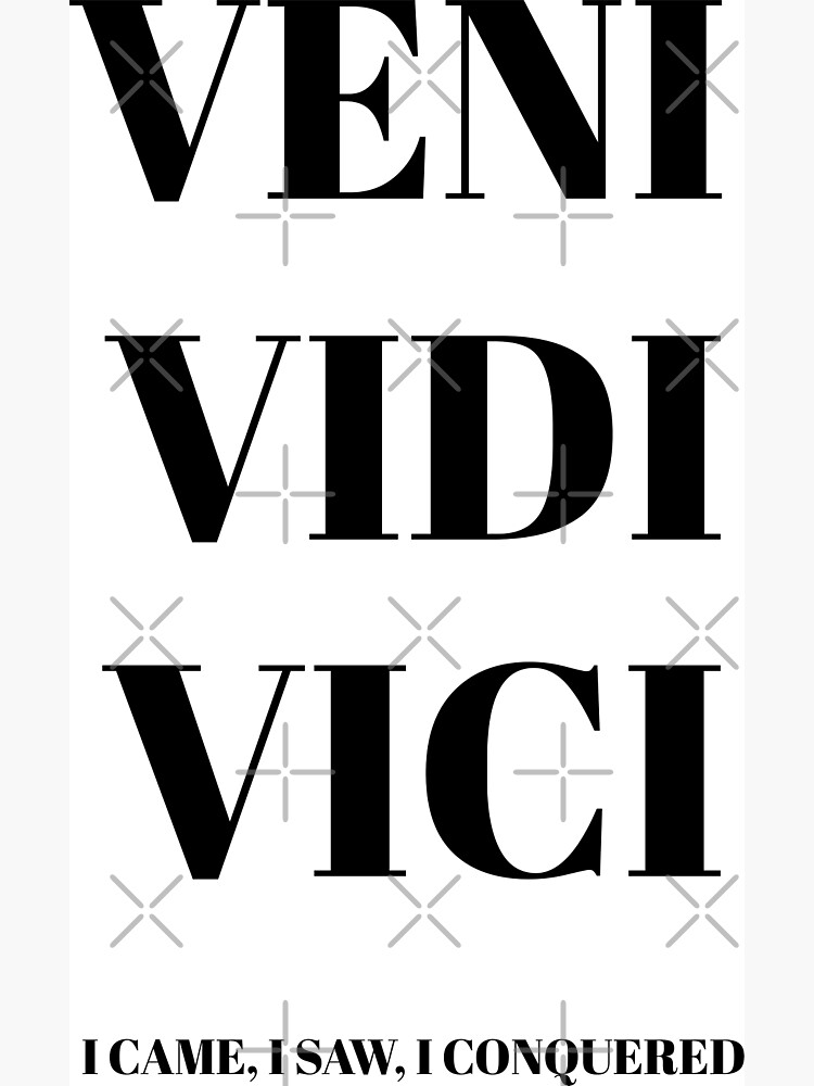 Veni, Vidi, Vici Julius Caesar Quote  Poster for Sale by