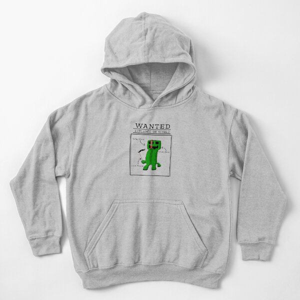 Minecraft Creeper - WANTED! Kids Pullover Hoodie