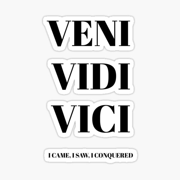 Hand drawn lettering veni vidi vici - latin Vector Image