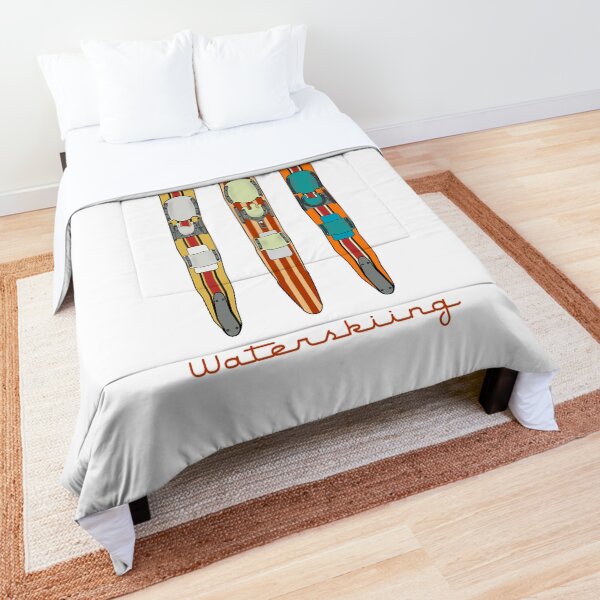 Classic Wooden Vintage Water Skis Comforter