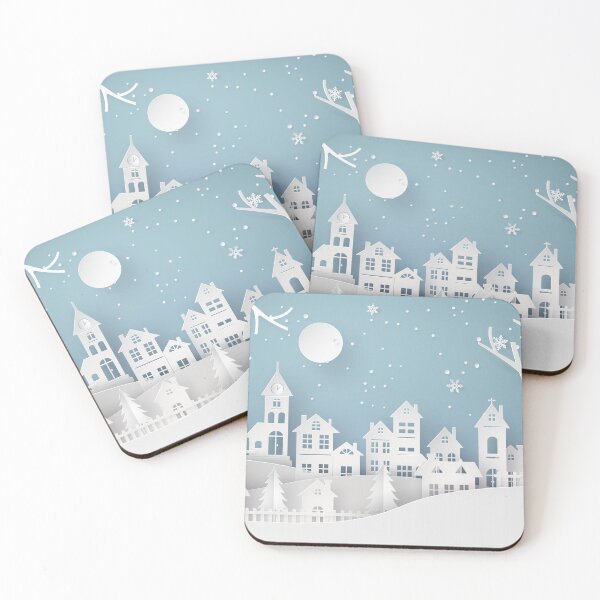 Item preview, Snowy christmas town designed and sold by urban-color.