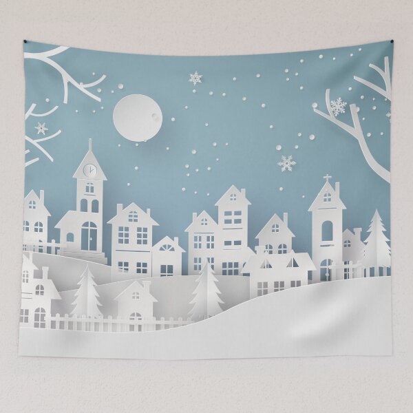 Item preview, Snowy christmas town designed and sold by urban-color.