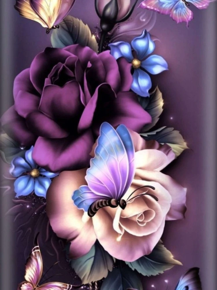 Thumbnail 4 of 4, iPhone Case, Purple Rose designed and sold by ReesDesigns.