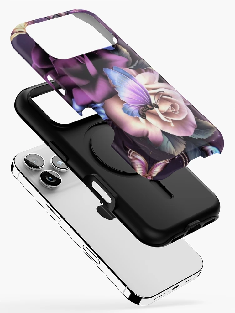 Thumbnail 2 of 4, iPhone Case, Purple Rose designed and sold by ReesDesigns.