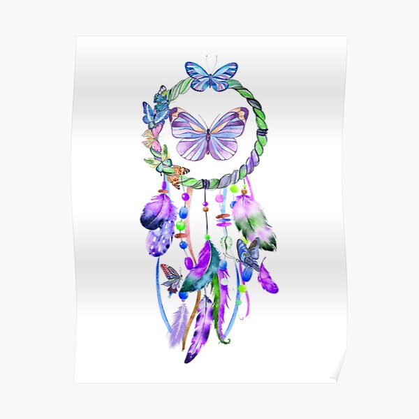 Download Butterfly Dream Catcher Posters Redbubble