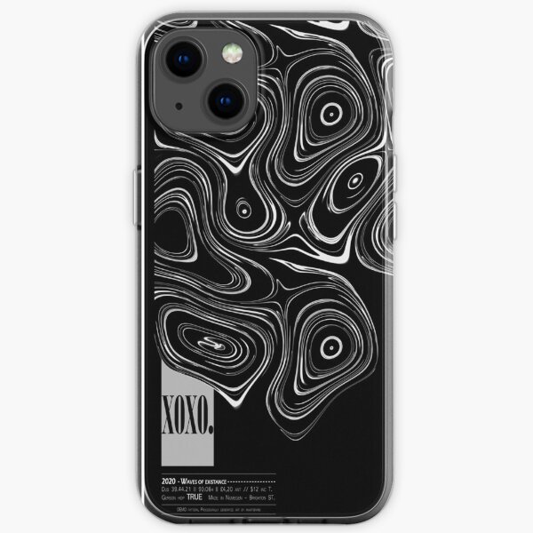 Black n White Cell Pattern Graphic Design Pattern iPhone Soft Case