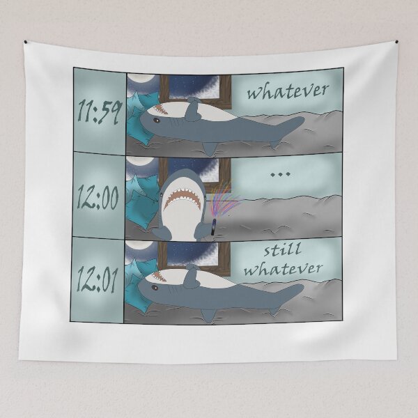 Item preview, Ikea Hai, Blahaj New Years Eve designed and sold by BreadCrumbBird.