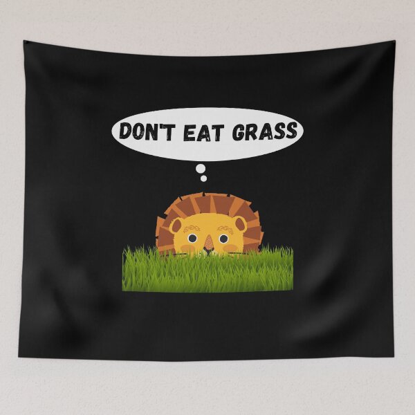 Item preview, Don't Eat Grass designed and sold by Brat-Cat-Shirts.