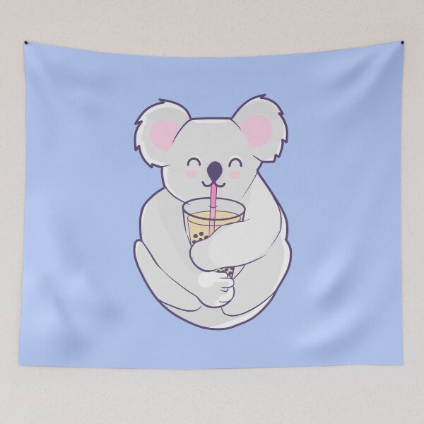 Item preview, Cute Kawaii Koala Drinking Boba Bubble Tea Pastel Aesthetic  designed and sold by illhustration.