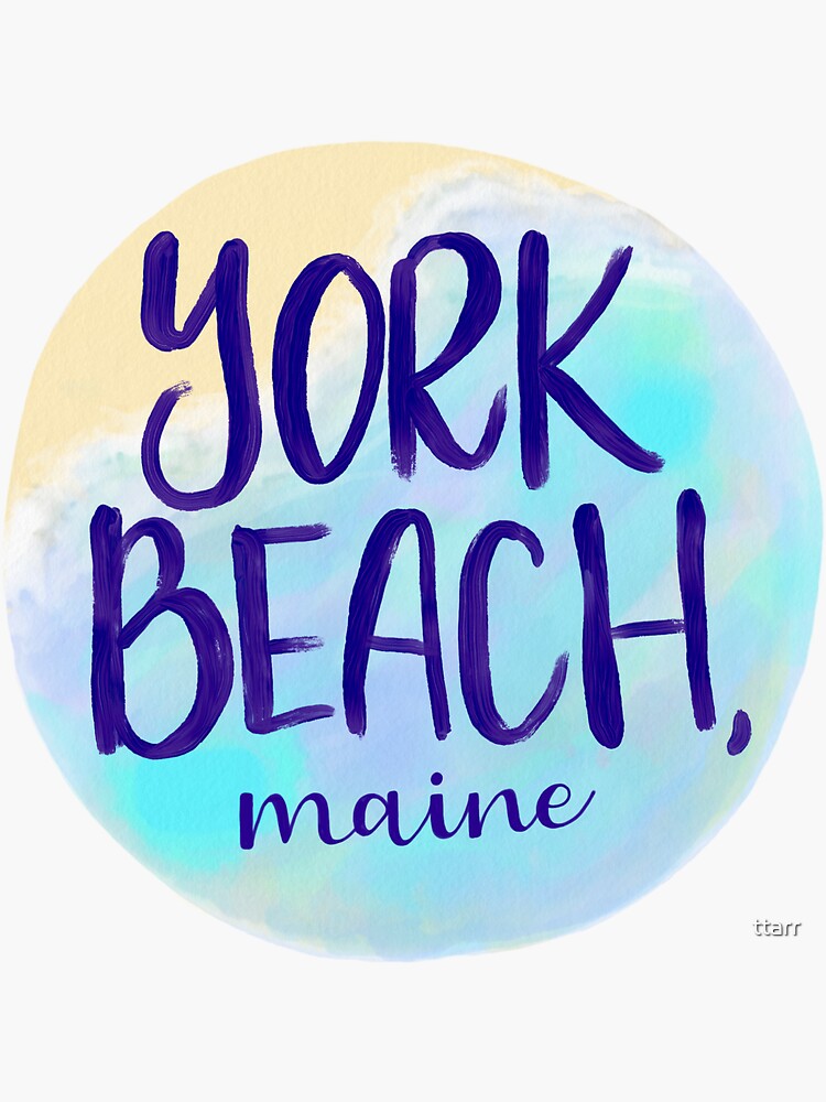 "York Beach Maine Watercolor" Sticker by ttarr Redbubble
