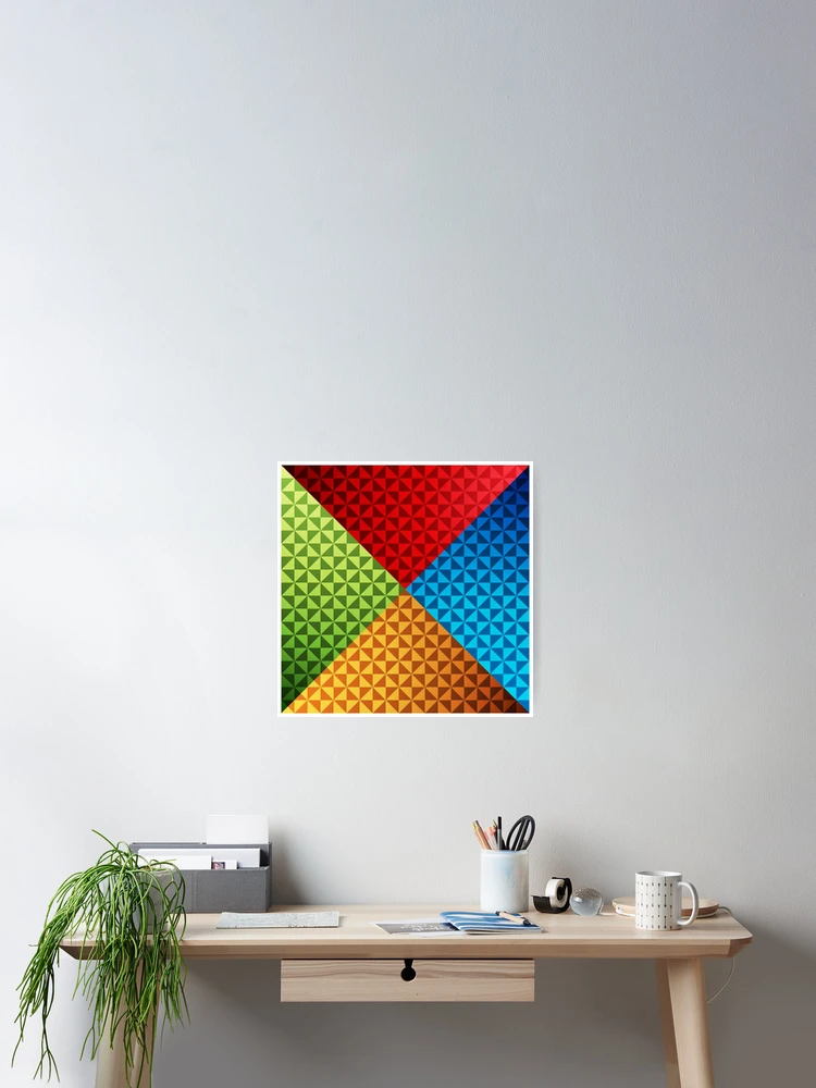 Thumbnail 2 of 3, Poster, creative triangular pattern designed and sold by creativeaart.