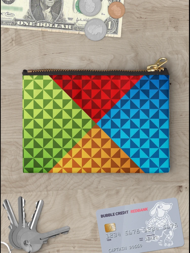 Thumbnail 3 of 4, Zipper Pouch, creative triangular pattern designed and sold by creativeaart.