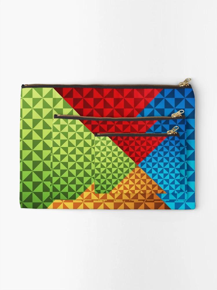 Thumbnail 2 of 4, Zipper Pouch, creative triangular pattern designed and sold by creativeaart.