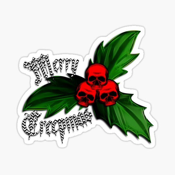 Christmas - Creepmas Unholy Holly Ornament Sticker
