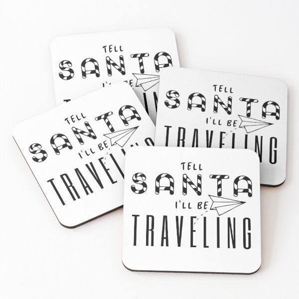 Item preview, Christmas Tell Santa I'll be Traveling Paperplane Candy Cane designed and sold by Hoiho Adventure Shirts.
