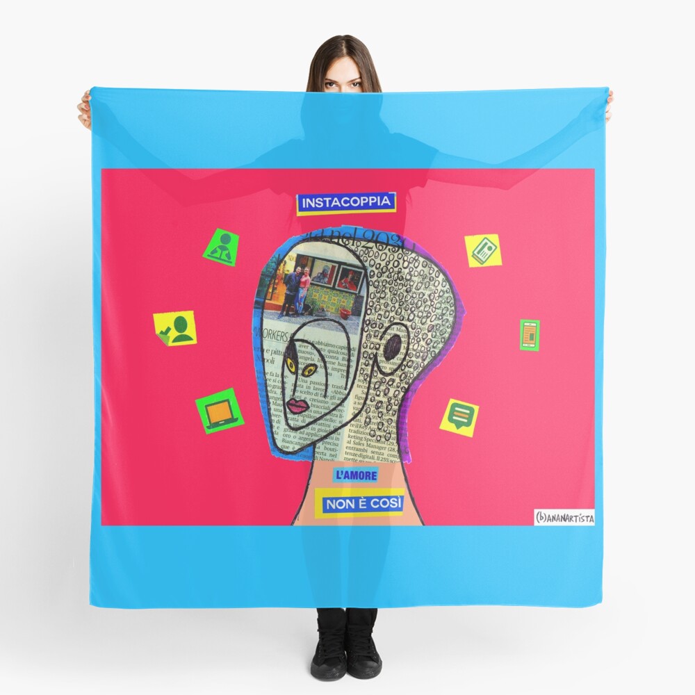 Instacoppia l'amore non è così (instagram art collage) Scarf