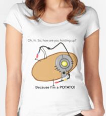 GladOs Kartoffel Tailliertes Rundhals-Shirt