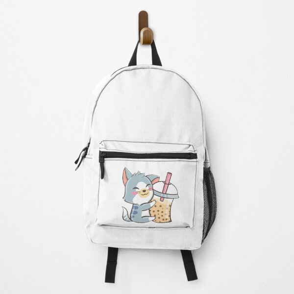 Vista previa del artículo con la obra «Gatito y té de burbujas», diseñado y vendido por OtterFactory.