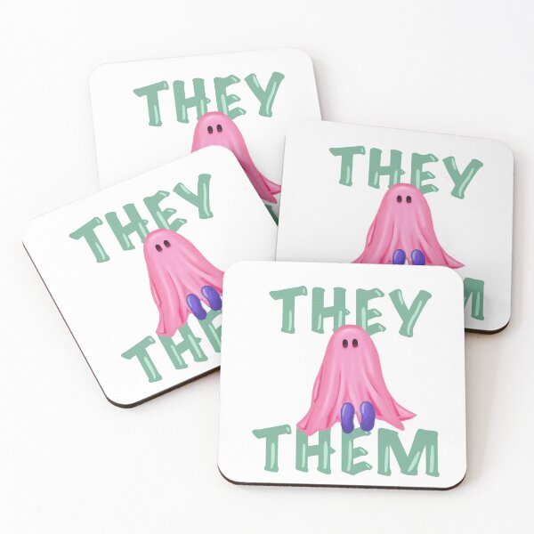 Item preview, They/them ghost designed and sold by Queer-enby-shit.