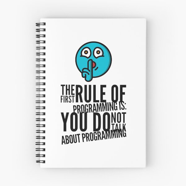 Item preview, The First Rule Of Programming Is: You Do Not Talk About Programming (color black) designed and sold by Stornu2Ruedas.