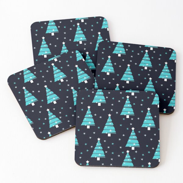 Item preview, Christmas Trees in Shades of Blue designed and sold by madtoyman.