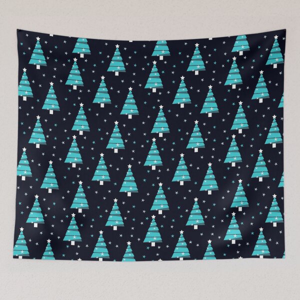 Item preview, Christmas Trees in Shades of Blue designed and sold by madtoyman.