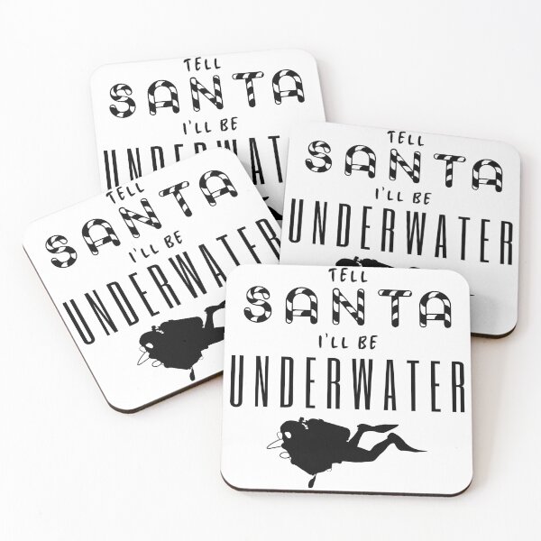 Item preview, Christmas Tell Santa I'll Be Underwater Scuba Diving designed and sold by OmbakScubaGear.