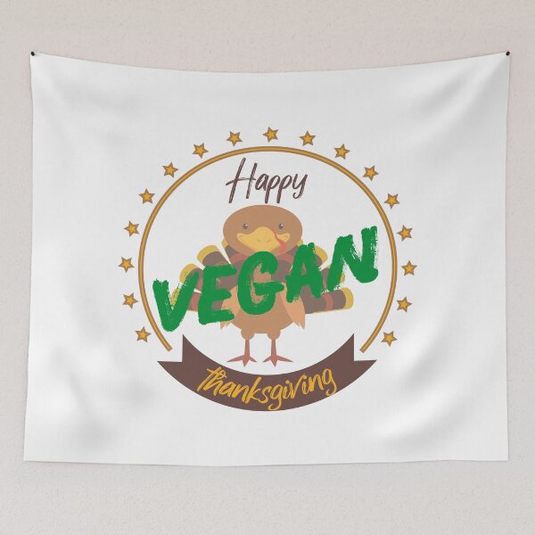 Item preview, Happy Vegan Thanksgiving Save the turkey World Vegan Day - Turkey design illustration  designed and sold by MerchSpot.