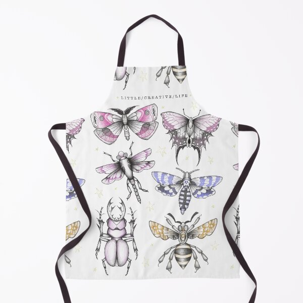 Item preview, Minimal Color hand drawn Bugs Insect Nature Dragonfly Butterfly Moth BumbleBee Wasp  designed and sold by LittleCreatives.