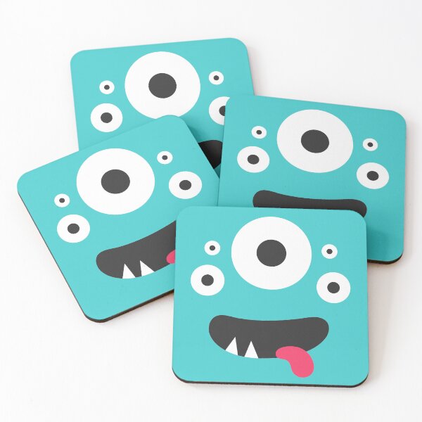 Item preview, Cute smiling monster face with eyes and teeth designed and sold by MangoFun.