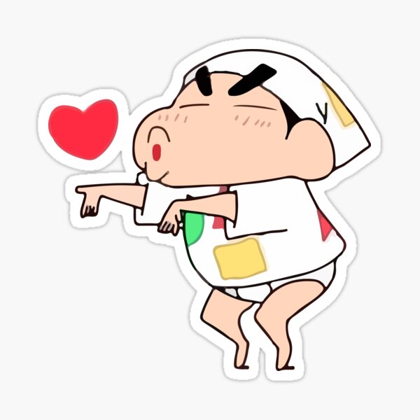 Shin-Chan little kiss PANTONE Sticker by cluquesa | Redbubble