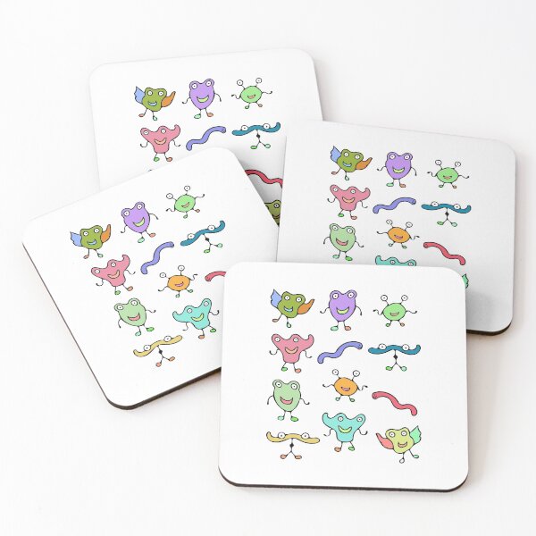 Item preview, Cute and Colorful Monster Pattern (white) designed and sold by Davey's Designs.