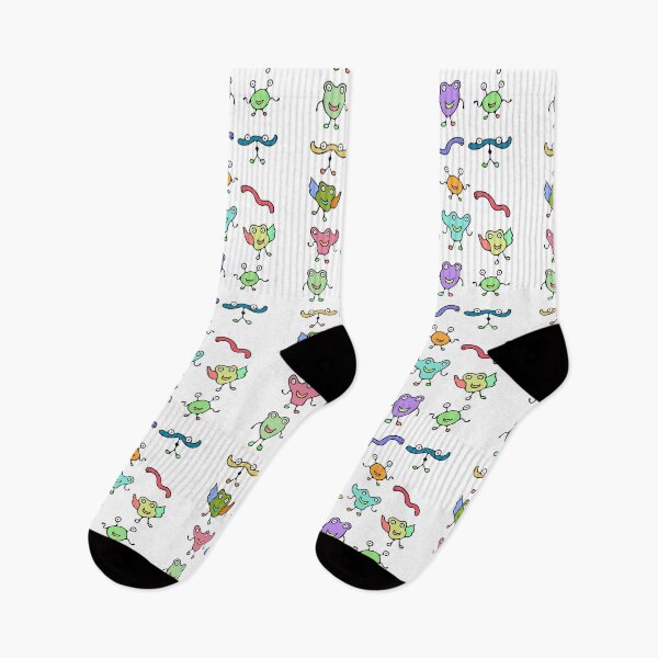 Item preview, Cute and Colorful Monster Pattern (white) designed and sold by Davey's Designs.