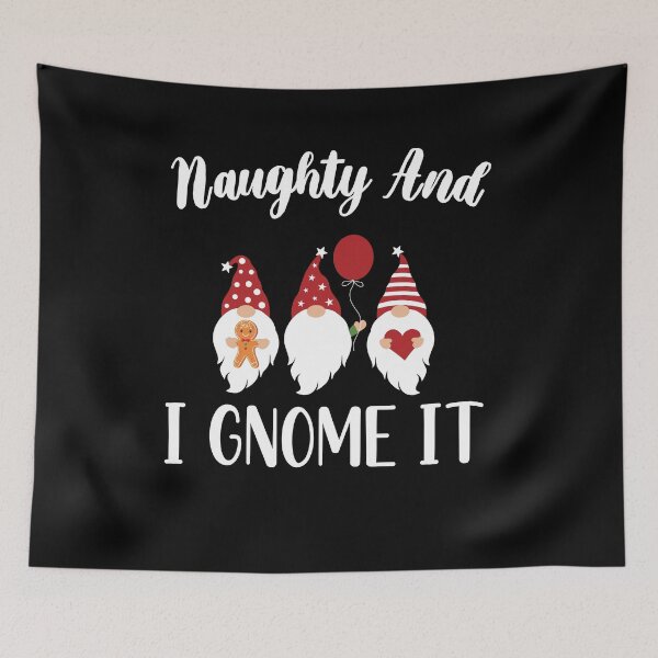 Item preview, Naughty And I Gnome It / Funny Pajama Christmas Gnomes / Christmas Three Buffalo Plaid Gnomes designed and sold by Run to Creations.