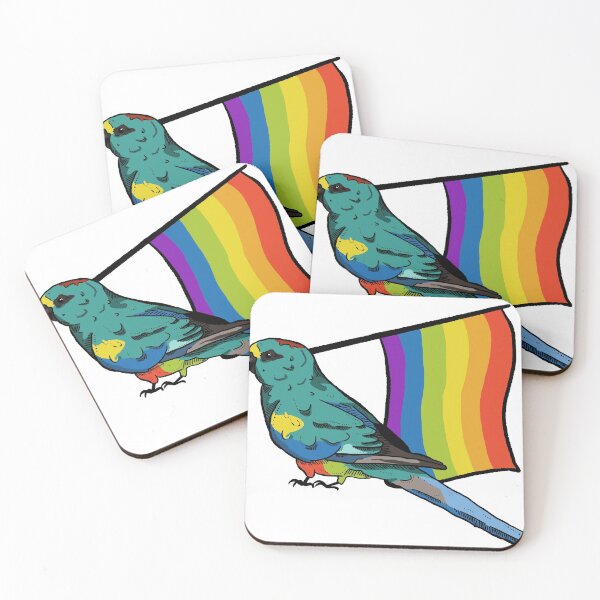 Item preview, Pride parrots - LGBTQ+ mulga parrot designed and sold by RossMakesArt.