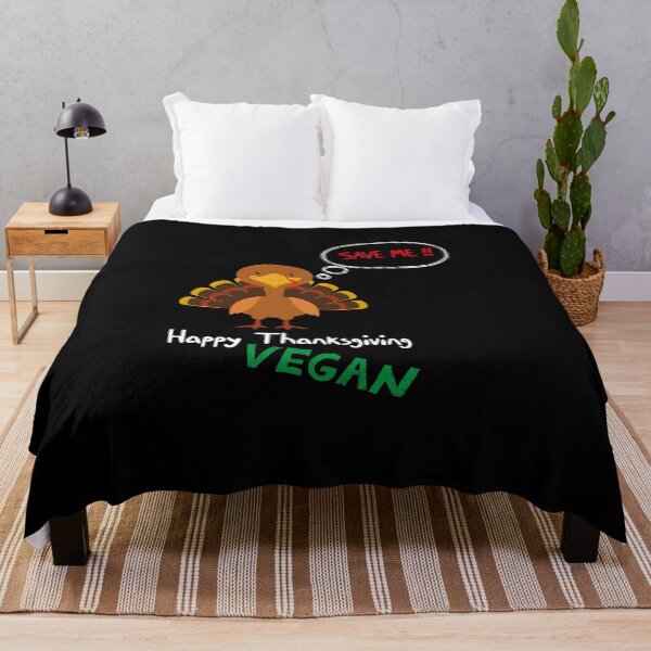 Item preview, Happy Vegan Thanksgiving Save the turkey - Save Me Turkey design illustration designed and sold by MerchSpot.