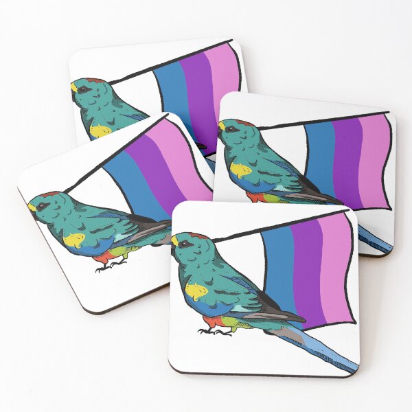 Item preview, Pride parrots - bi mulga parrot designed and sold by RossMakesArt.