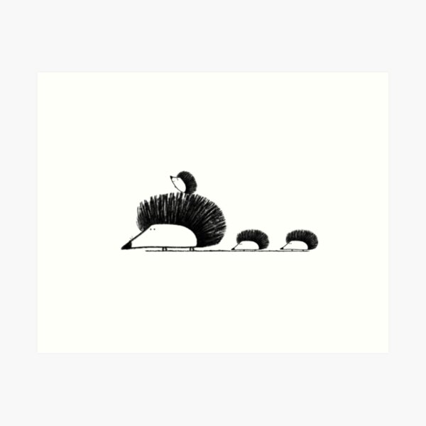 Hedgehog Family Art Print
