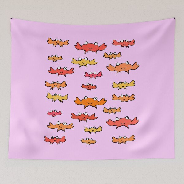 Item preview, Cute and Colorful Crab Pattern (pink) designed and sold by Davey's Designs.