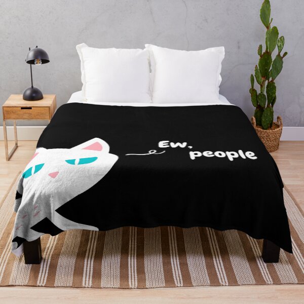 Item preview, Ew People - Funny White Cat designed and sold by mydoodlesateme.