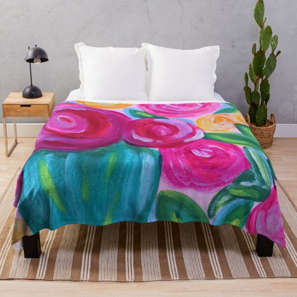 Item preview, Pink Flowers Whimsical Painting, Love Blooms Here designed and sold by concettaellis.
