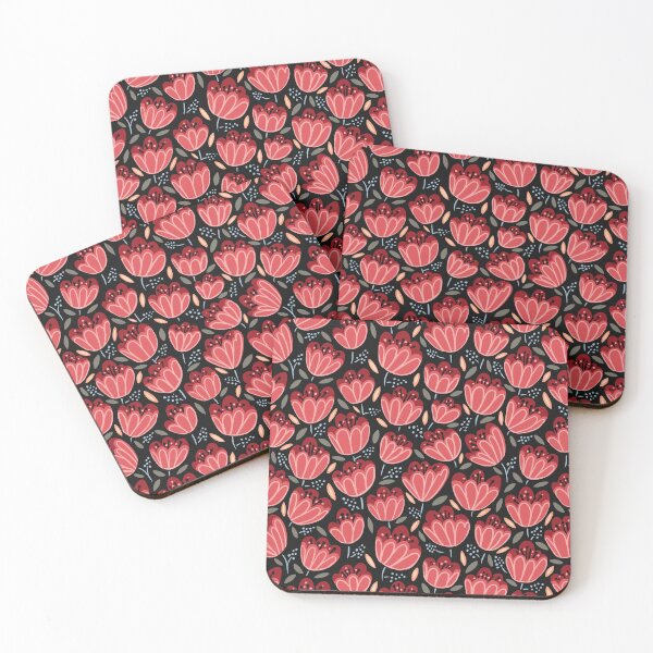 Item preview, Midnight Red Tulips pattern designed and sold by creativinchi.
