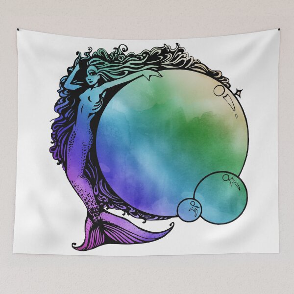 Item preview, Little mermaid bubble 1_white  designed and sold by DrStickerManiac.