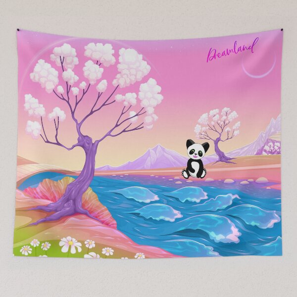 Item preview, Dreamland - featuring Happy Panda. By Cute Kawaii Art. designed and sold by CuteKawaiiArt.