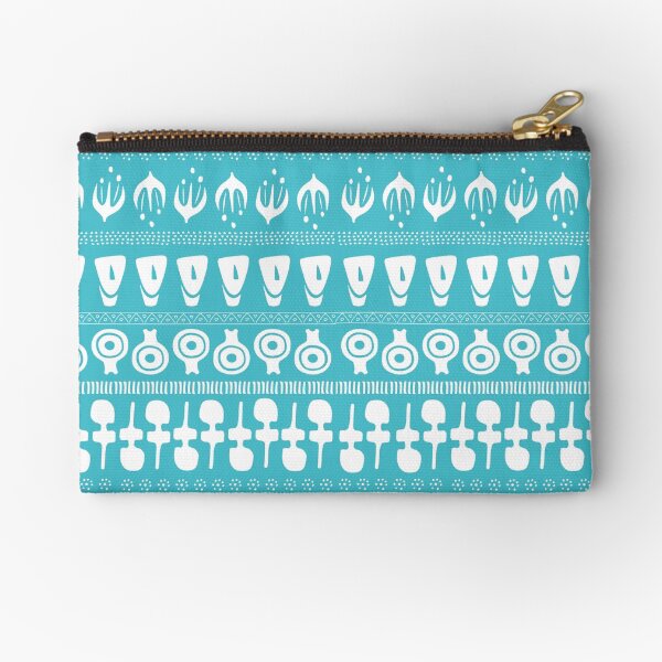 Cycladic Pattern Zipper Pouch