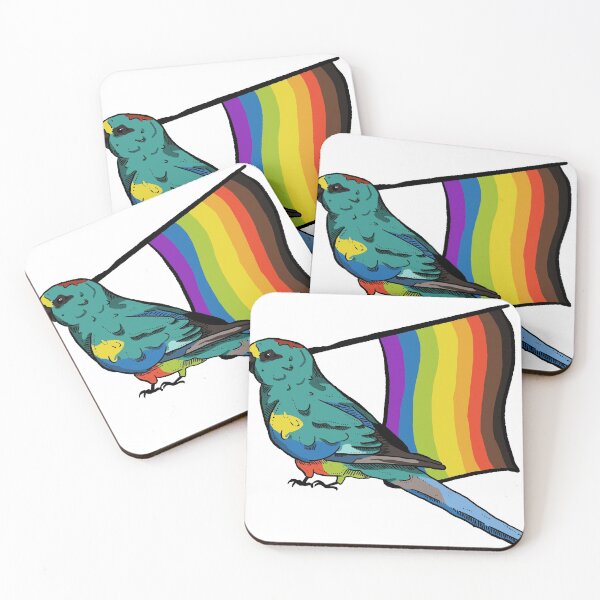 Item preview, Pride parrots - LGBT mulga parrot designed and sold by RossMakesArt.