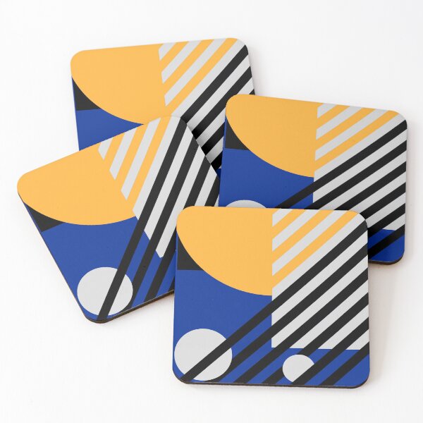 Item preview, Blue Yellow Grey Black Circle and Linear Pattern designed and sold by Ricardo Landeros.
