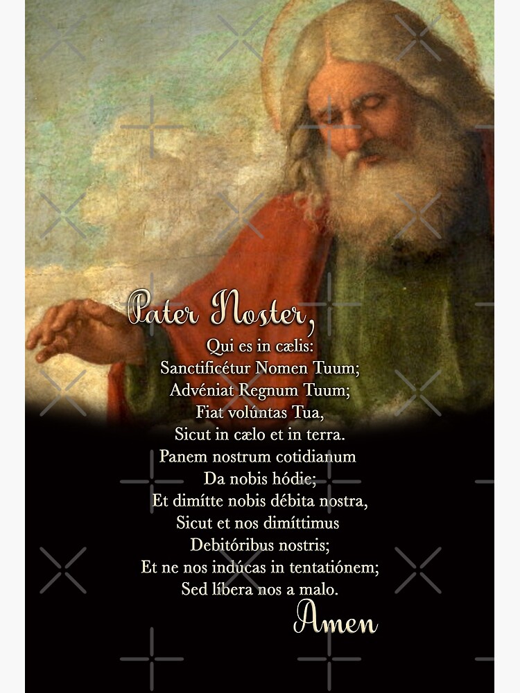 "The Lords Prayer in Latin" Poster for Sale by ArmorOfGodStore Redbubble