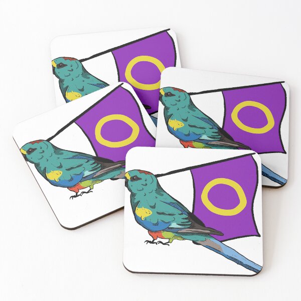 Item preview, Pride parrots - intersex mulga parrot designed and sold by RossMakesArt.